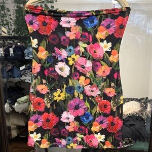 SHEIN Floral Mini Dress - Black, Red, Pink, Blue